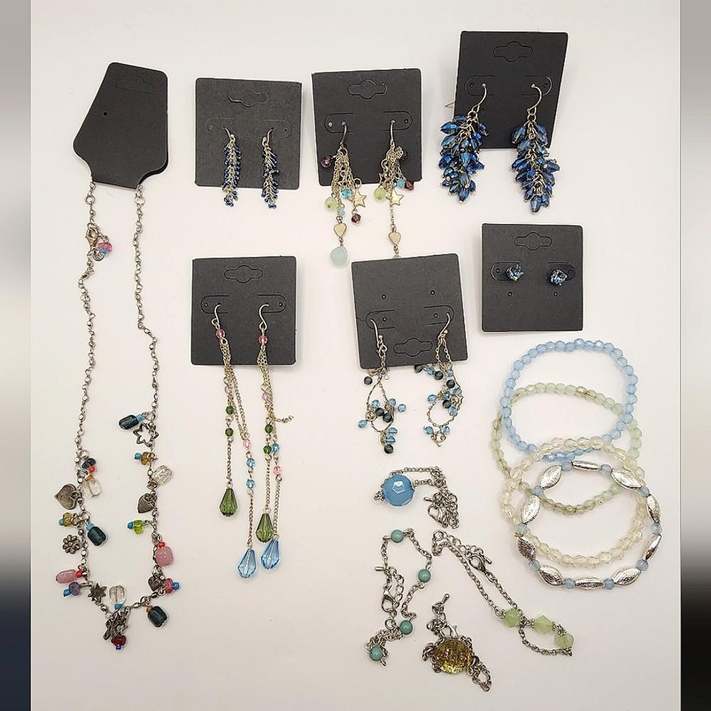 Jewelry Lot- 9 Pieces - Blue Theme